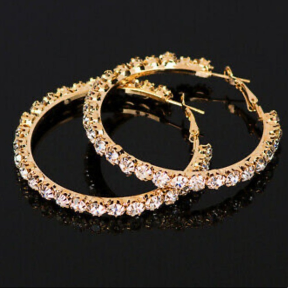 New 18k Gold plated Hoop Earrings